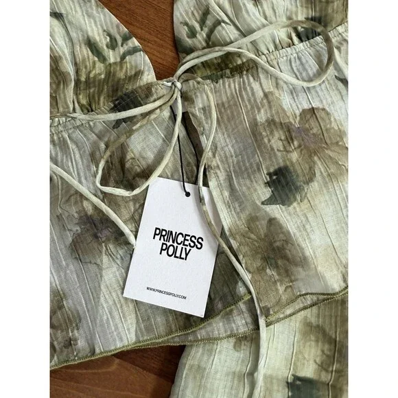 Princess Polly Mauro Set Green Multi Size 4 Retail $75 - Picture 4 of 4